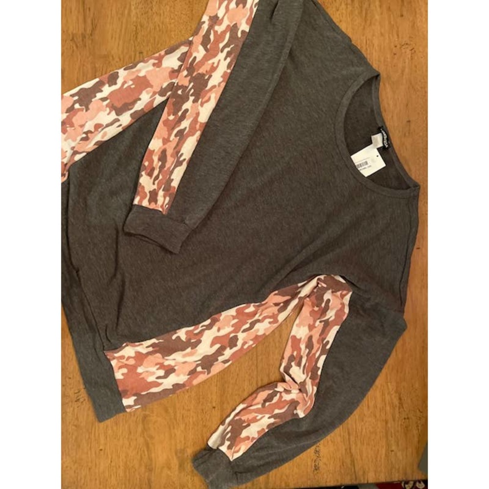 Heimish USA LS Light Fleece - Gray/Camo - 3XL